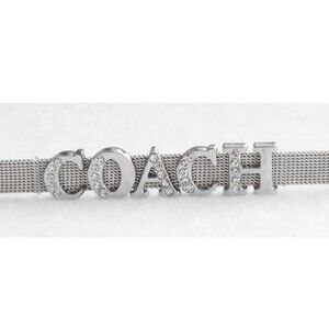 Soccer basketball volleyball COACH Stainless Steel Mesh Bracelet 6" - 8" Adjusts